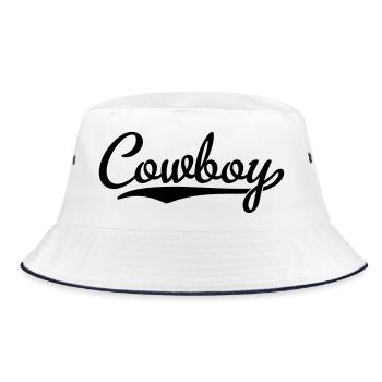 cowboy - Bucket Hat - white/navy - Front