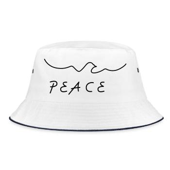 for peace! - Bucket Hat - white/navy - Front
