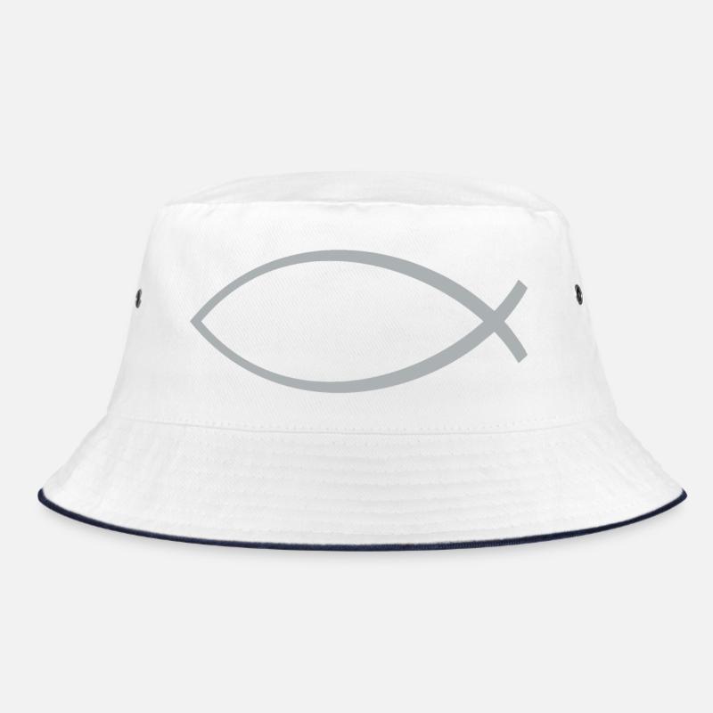 Ichtusfisch silber Bucket Hat