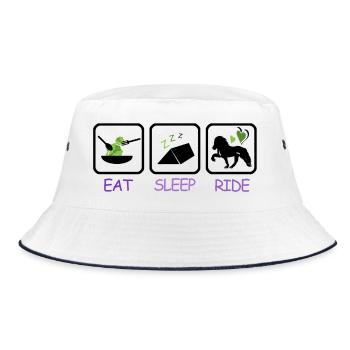 Iceland Competition Shirts Vegetarian Tent Ride - Bucket Hat - white/navy - Front