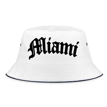 Miami - Bucket Hat - white/navy - Front