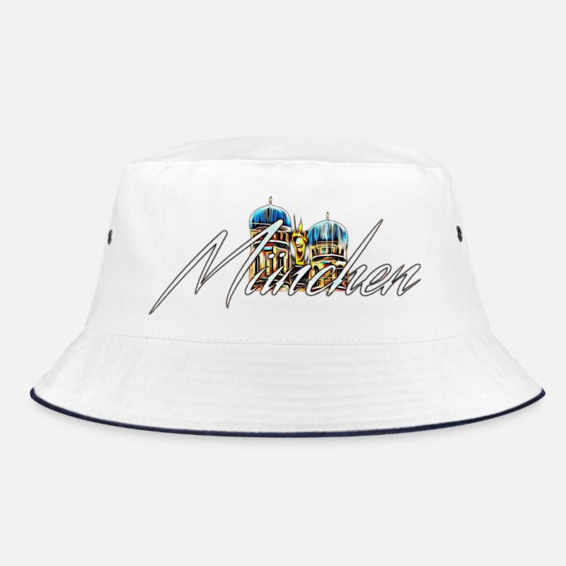 München Abstrakt Schrift Bucket Hat