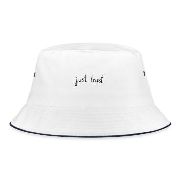 just trust - Bucket Hat - white/navy - Front