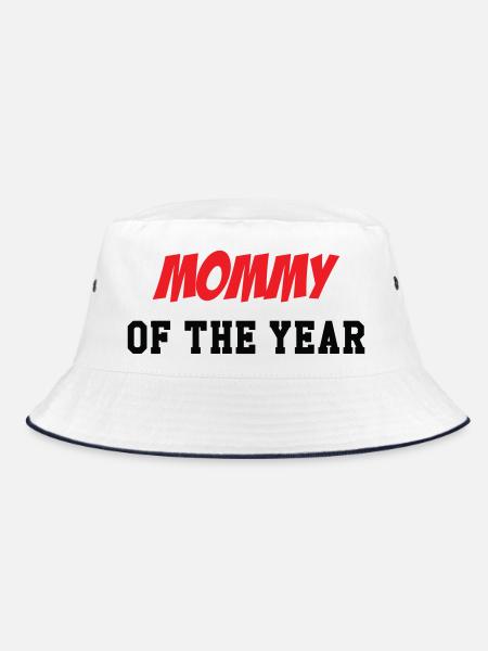 Mom of the Year - Mother's Day - Bucket Hat - white/navy - Front