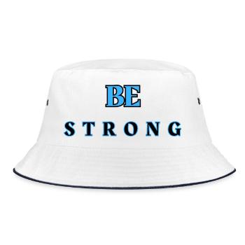 Sei STARK 6 - Bucket Hat - Weiß/Navy - Vorne