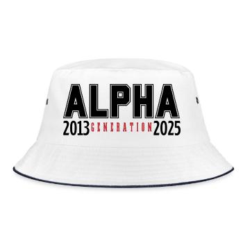 The Alpha Generation 2013-2025 - Bucket Hat - white/navy - Front