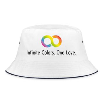 LGBTIQ - Unendliche Farben. Eine Liebe. - Bucket Hat - Weiß/Navy - Vorne