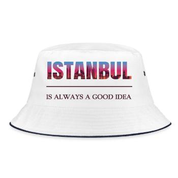 Istanbul Türkiye – Always a good idea - Bucket Hat - white/navy - Front