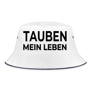 Doves - Bucket Hat - white/navy - Front