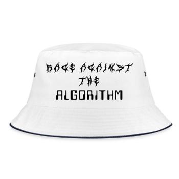 Rage against the Algorithm - Bucket Hat - Weiß/Navy - Vorne