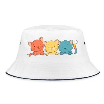 Trio Chats Colorés Amis - Bob - blanc/marine - Devant