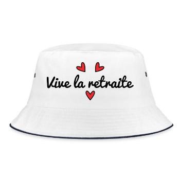 RETRAITE. RETRAITE. RETRAITEE. RETRAITE - Bob - blanc/marine - Devant