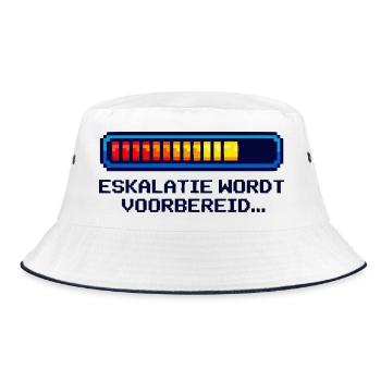 Eskalatie Nerd Shirt – Grappig Geek Design NL - Bob - blanc/marine - Devant