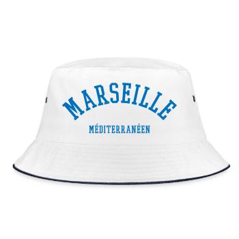 Marseille Mediterranean France - Bucket Hat - white/navy - Front