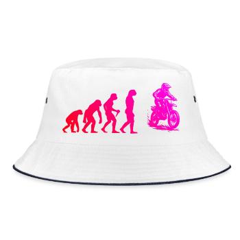 Motocross Power Motocross Design - Bucket Hat - white/navy - Front