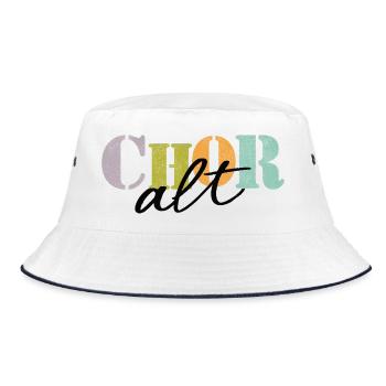 Chor Alt - Bucket Hat - Weiß/Navy - Vorne