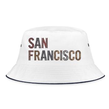 Typographie de San Francisco avec architecture urbaine - Bob - blanc/marine - Devant
