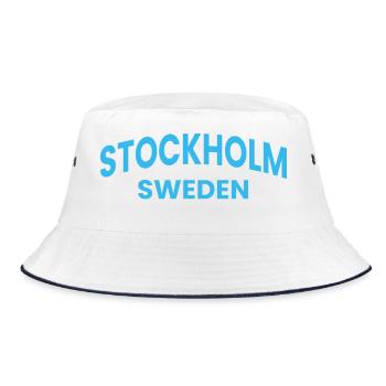 Stockholm, the Capital of the Nordic Region - Bucket Hat - white/navy - Front