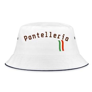 Pantelleria texte italie - Bob - blanc/marine - Devant