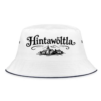 Hintawötla - Bucket Hat - white/navy - Front