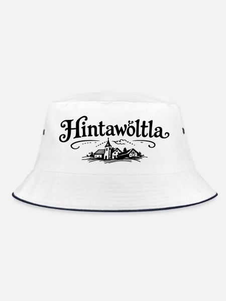 Hintawötla - Bucket Hat - white/navy - Front