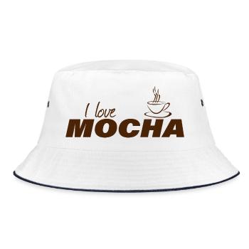 J’ADORE LE MOKA - Bob - blanc/marine - Devant