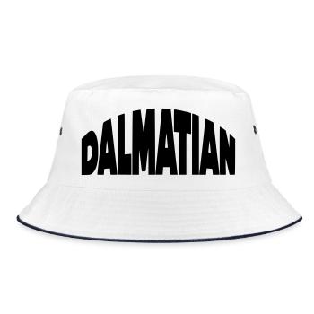 Dalmatian, Dalmatian lettering - Bucket Hat - white/navy - Front