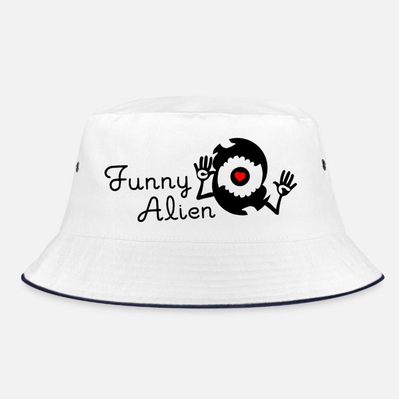 Funny Alien - Black Bucket Hat