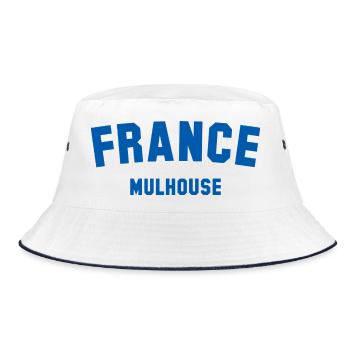 Mulhouse, France, France - Bucket Hat - white/navy - Front