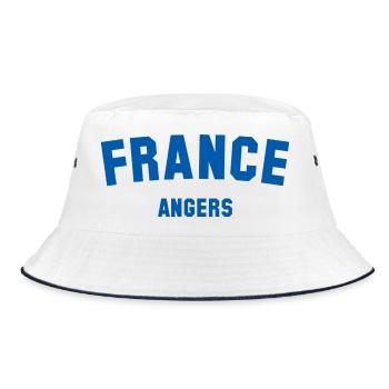 Angers, France, France - Bucket Hat - white/navy - Front
