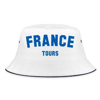 Tours France Frankreich - Bucket Hat - white/navy - Front