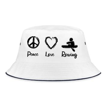 Rudder Love - Bucket Hat - white/navy - Front