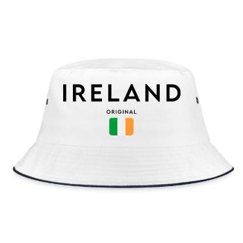 Drapeau de l’Irlande, design minimaliste élégant - Bob - blanc/marine - Devant