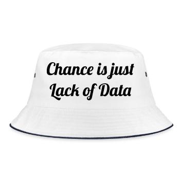 Chance is just lack of data - Bucket Hat - Weiß/Navy - Vorne