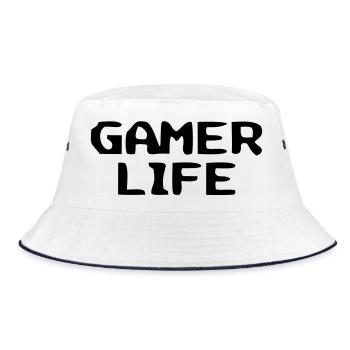 Lettrage Casual Gamer Life - Bob - blanc/marine - Devant