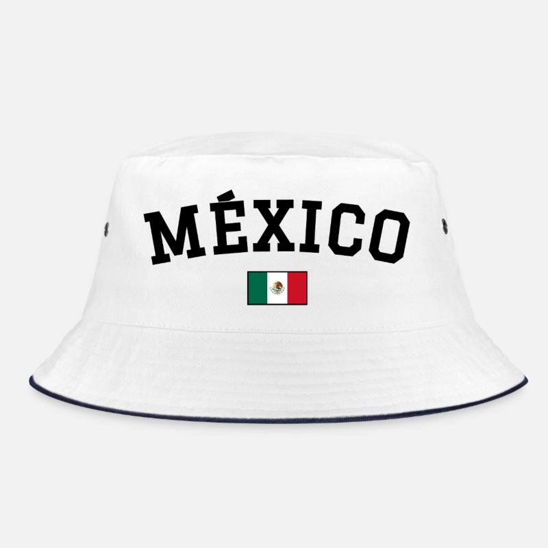 Mexiko Flagge Design Schwarz Bucket Hat