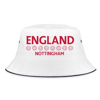 Nottingham England Football Emblem - Bucket Hat - white/navy - Front