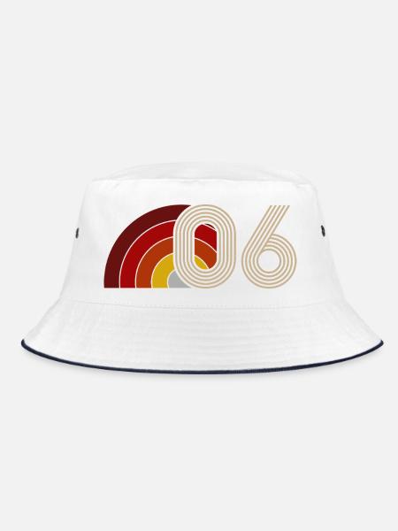 Astro Vintage 10-Jahres-Party 2016 - Bucket Hat - Weiß/Navy - Vorne