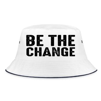 Cadeau d’Esprit Positif Inspirant Be The Change - Bob - blanc/marine - Devant