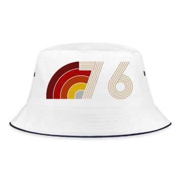 Vintage Astro 50 Year Old Fifties Party 1976 - Bucket Hat - Weiß/Navy - Vorne