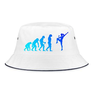 Gift idea for the fitness athlete with aerobics - Bucket Hat - white/navy - Front