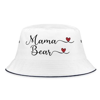 Mama Bear - Bucket Hat - white/navy - Front