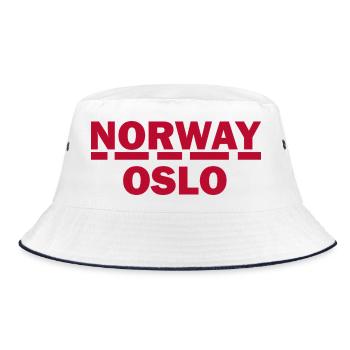 Insigne typographique rouge d’Oslo - Bob - blanc/marine - Devant