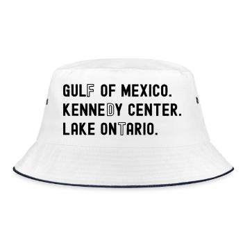 Lake Ontario Golf von Mexiko Kennedy Center Das - Bucket Hat - Weiß/Navy - Vorne