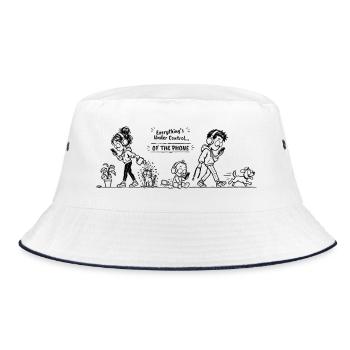 Alles ist unter Kontrolle... Vom Telefon (Schwarz) - Bucket Hat - Weiß/Navy - Vorne