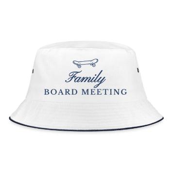 Familienvorstandssitzung. Familienläufer - Bucket Hat - Weiß/Navy - Vorne