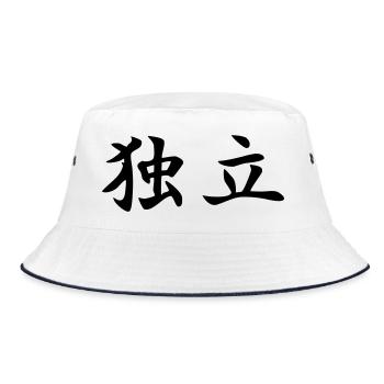 Independence Kanji - Bucket Hat - white/navy - Front
