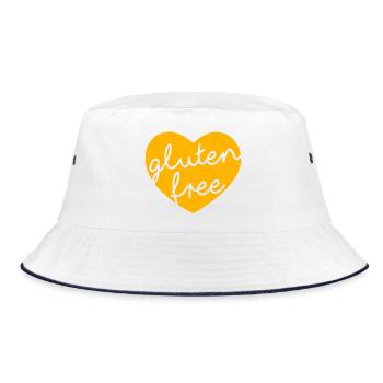 Gluten free - Bucket Hat - Weiß/Navy - Vorne