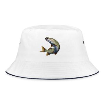Pike - Bucket Hat - white/navy - Front