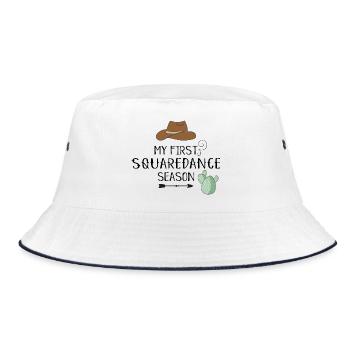 Square Dance - Bucket Hat - Weiß/Navy - Vorne